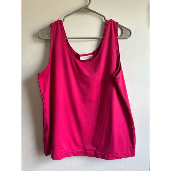 Chico's XL Size 3 Womens Tank Top Pink Stretch Layering Barbie Vacation Casual - Picture 1 of 3